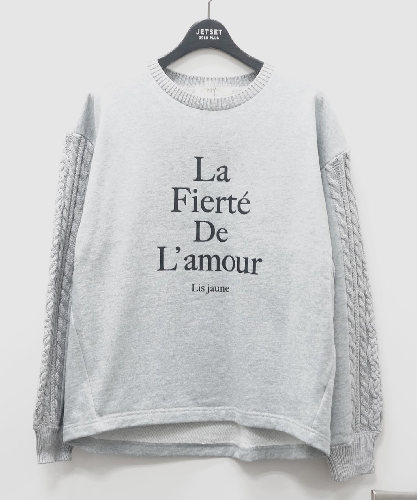 61-5855【FONT LAB】ケーブルコンビロゴスウェット