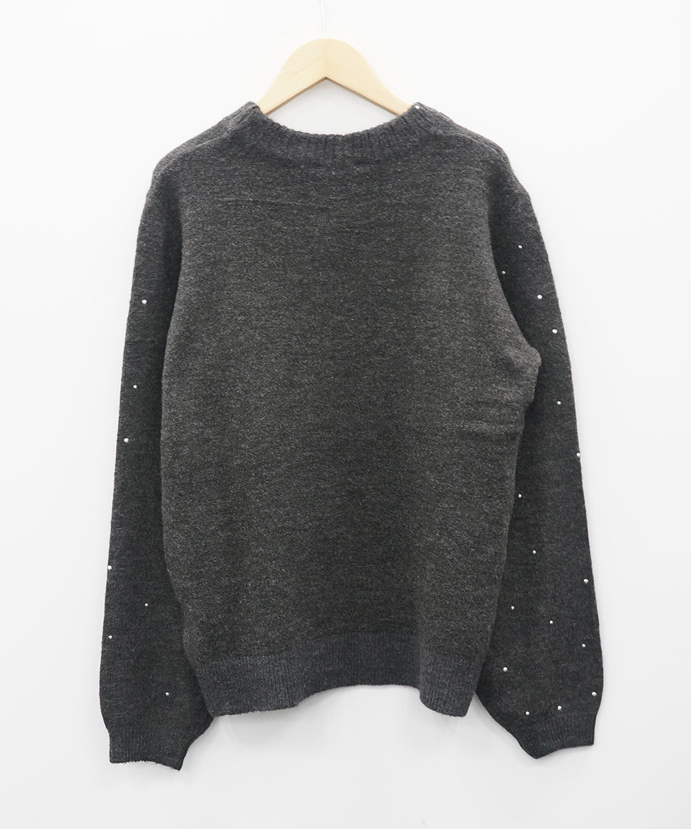 51-1321 b.young[リミサロ]スタッズメランジニット