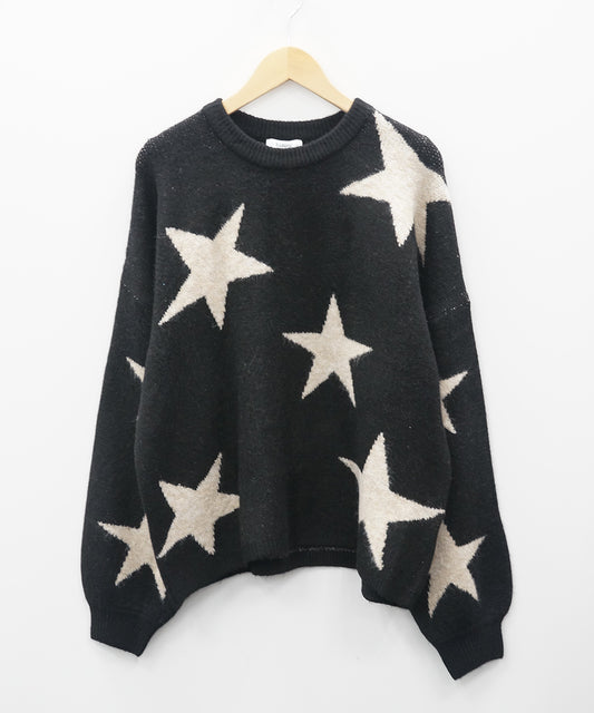51-1320 b.young [リミサロ]スターパターンニット