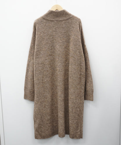 35-9666 fransa [リミサロ]メランジニットハーフジップワンピース