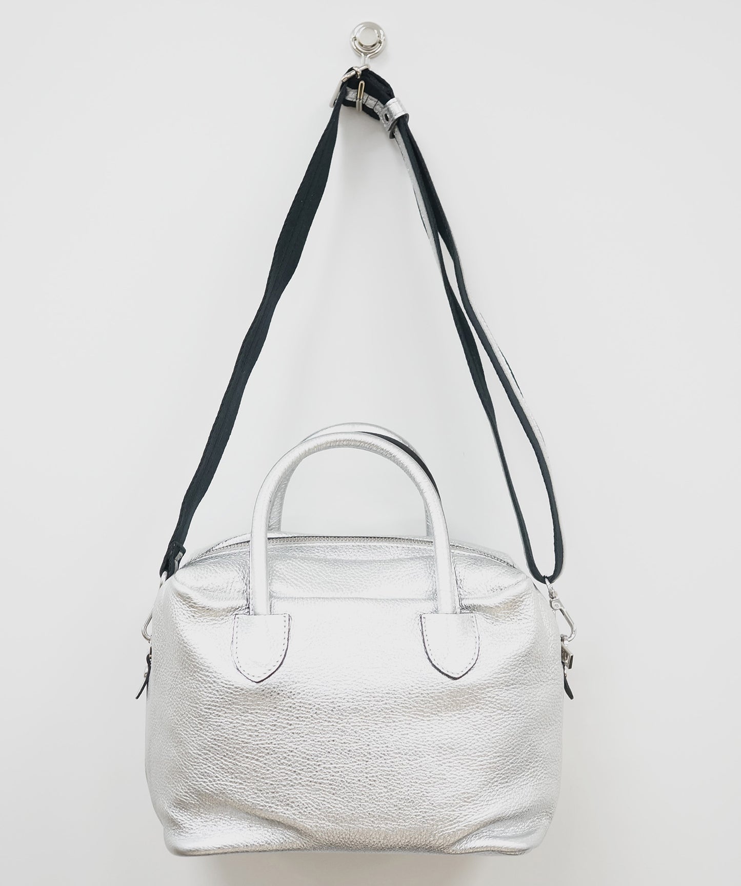 83-6406【RIPANI】【周年】メタリックレザー2WAYスクエアBAG