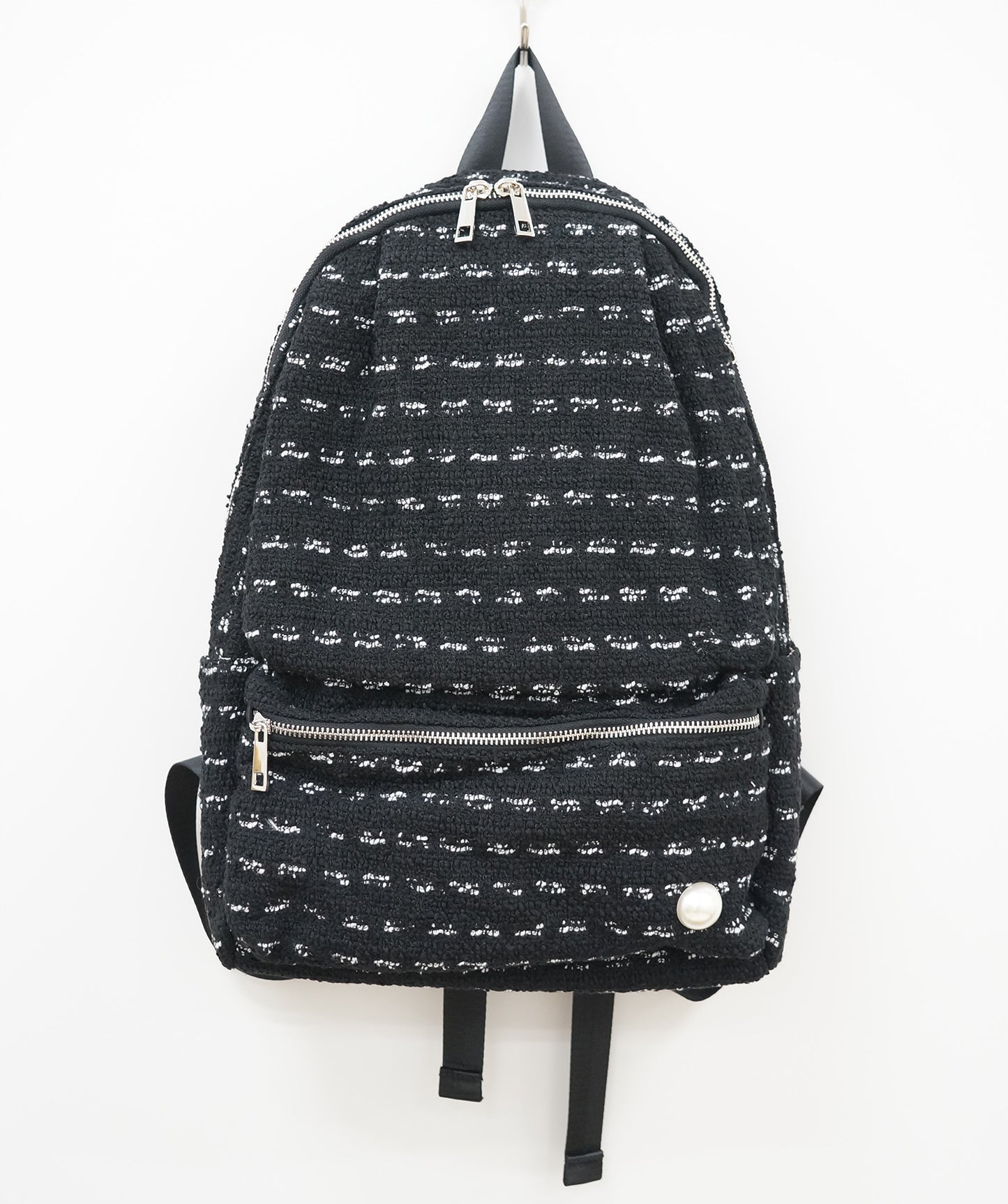83-6407【a-jolie】【周年】パールポイントツイードリュック