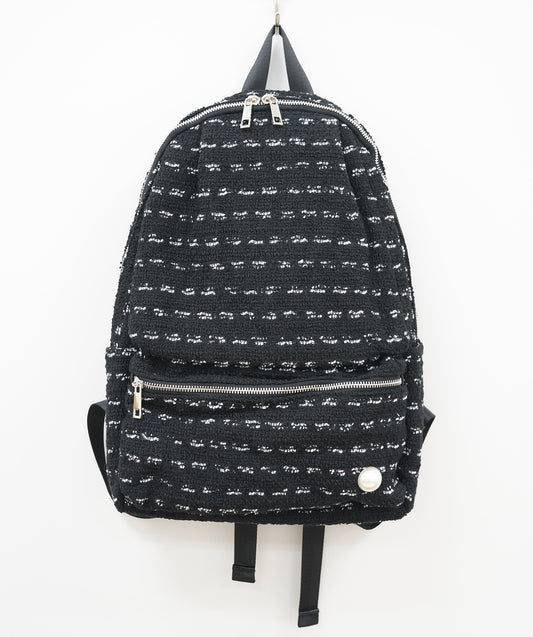 83-6407【a-jolie】【周年】パールポイントツイードリュック