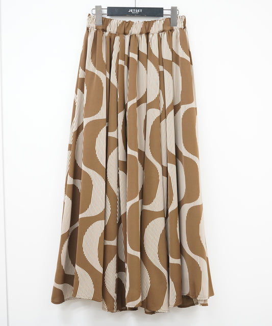 14-1901【JETSET SOLO PLUS】【周年】ウエーブストライプボリュームスカート