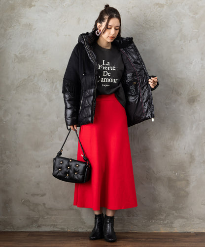 83-6369【LOLA CASADEMUNT 】スタッズフェイクレザーBAG