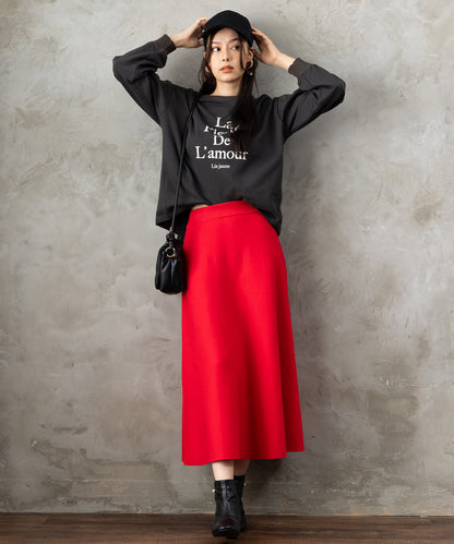 61-5855【FONT LAB】ケーブルコンビロゴスウェット