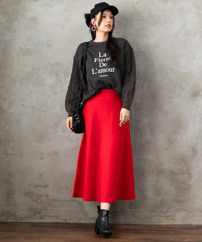 61-5855【FONT LAB】ケーブルコンビロゴスウェット