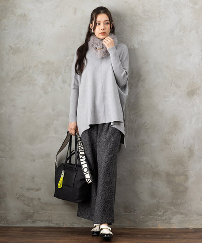 【FONT LAB】ツイードフリンジワイドパンツ