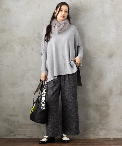 【FONT LAB】ツイードフリンジワイドパンツ