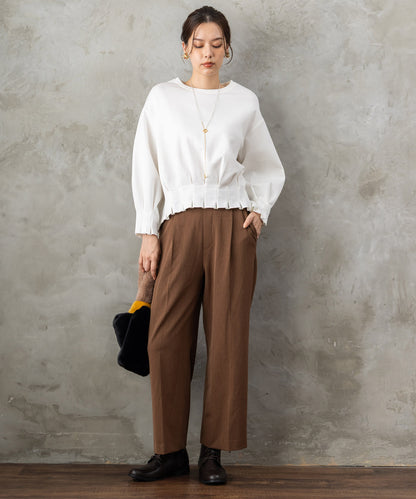 12-1892【JETSET SOLO PLUS】2WAYピーチツイルワイドパンツ