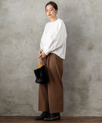 【人気商品につき再入荷】【FONT LAB】タックヘムクロップドカットソー