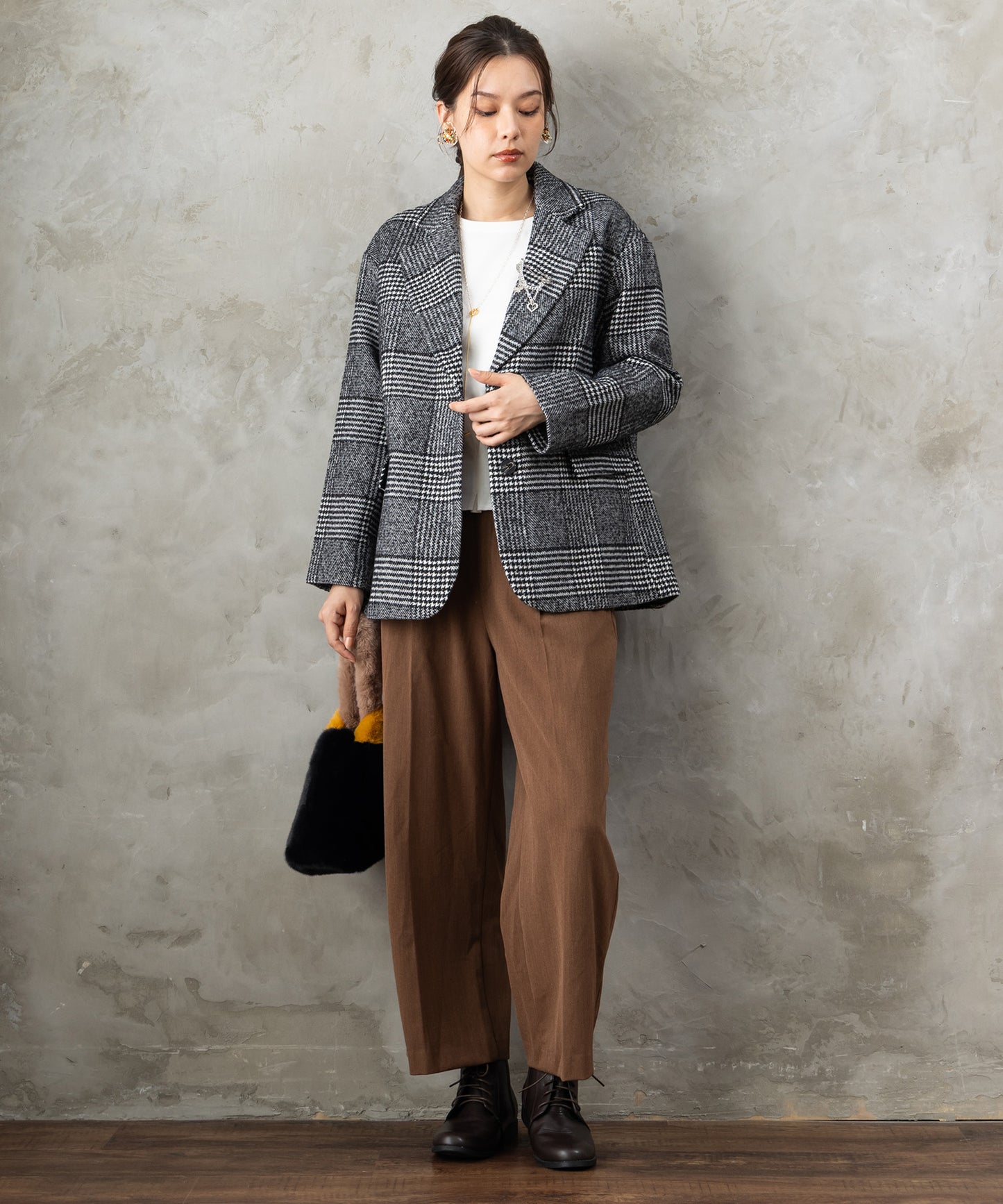 【人気商品につき再入荷】【FONT LAB】タックヘムクロップドカットソー