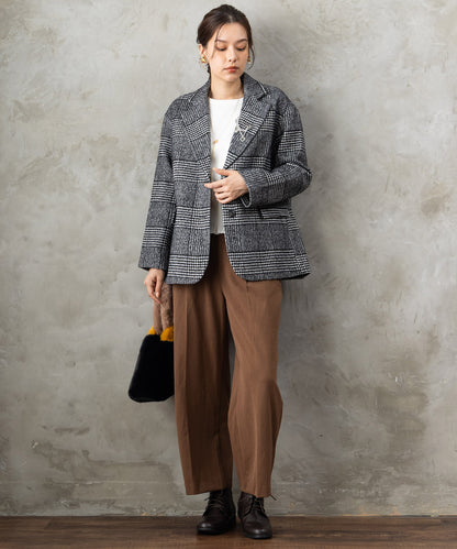 12-1892【JETSET SOLO PLUS】2WAYピーチツイルワイドパンツ