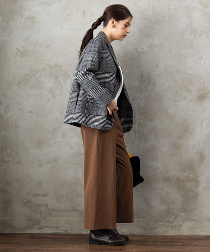 12-1892【JETSET SOLO PLUS】2WAYピーチツイルワイドパンツ