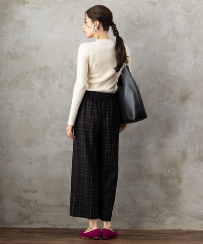 83-6390【LOLA CASADEMUNT 】スクエアメタルアイレットトートBAG