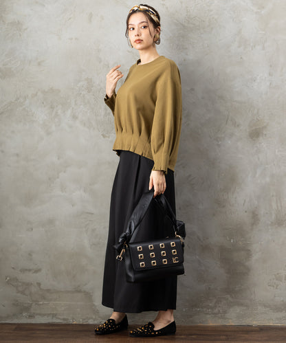 【人気商品につき再入荷】【FONT LAB】タックヘムクロップドカットソー