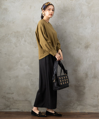 【LOLA CASADEMUNT 】スクエアメタルアイレットクロスボディBAG