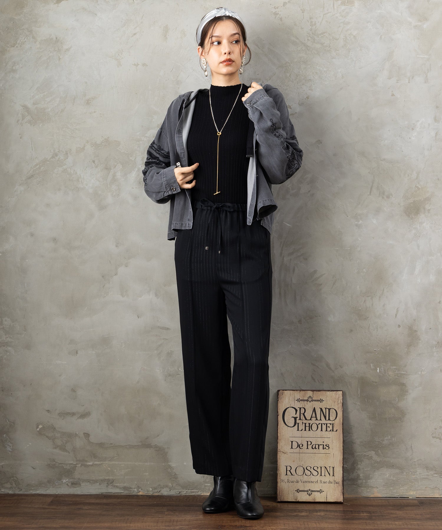 レディース デニム フーディー ブルゾン｜JETSET SOLO PLUS(ジェット