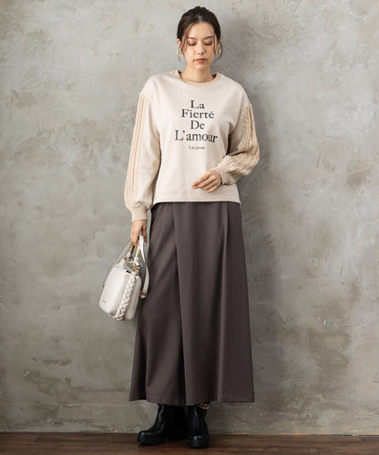 61-5855【FONT LAB】ケーブルコンビロゴスウェット