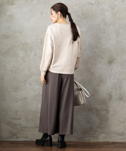 61-5855【FONT LAB】ケーブルコンビロゴスウェット