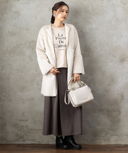【LOLA CASADEMUNT 】メタリックハンドルクロスボディBAG