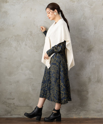 30-6345【WILD PONY】ドットラインフラワーシャツワンピース