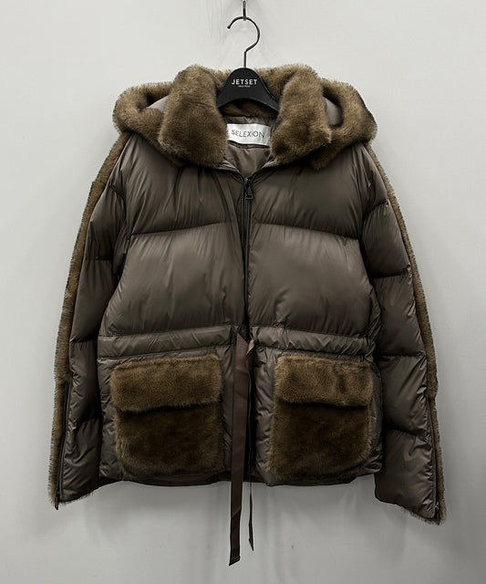 73-5573【SELEXION】ファーコンビ中綿ブルゾン