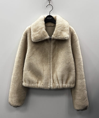 23-5537【SELEXION】フェイクミンクファー×レザーリバーシブルブルゾン