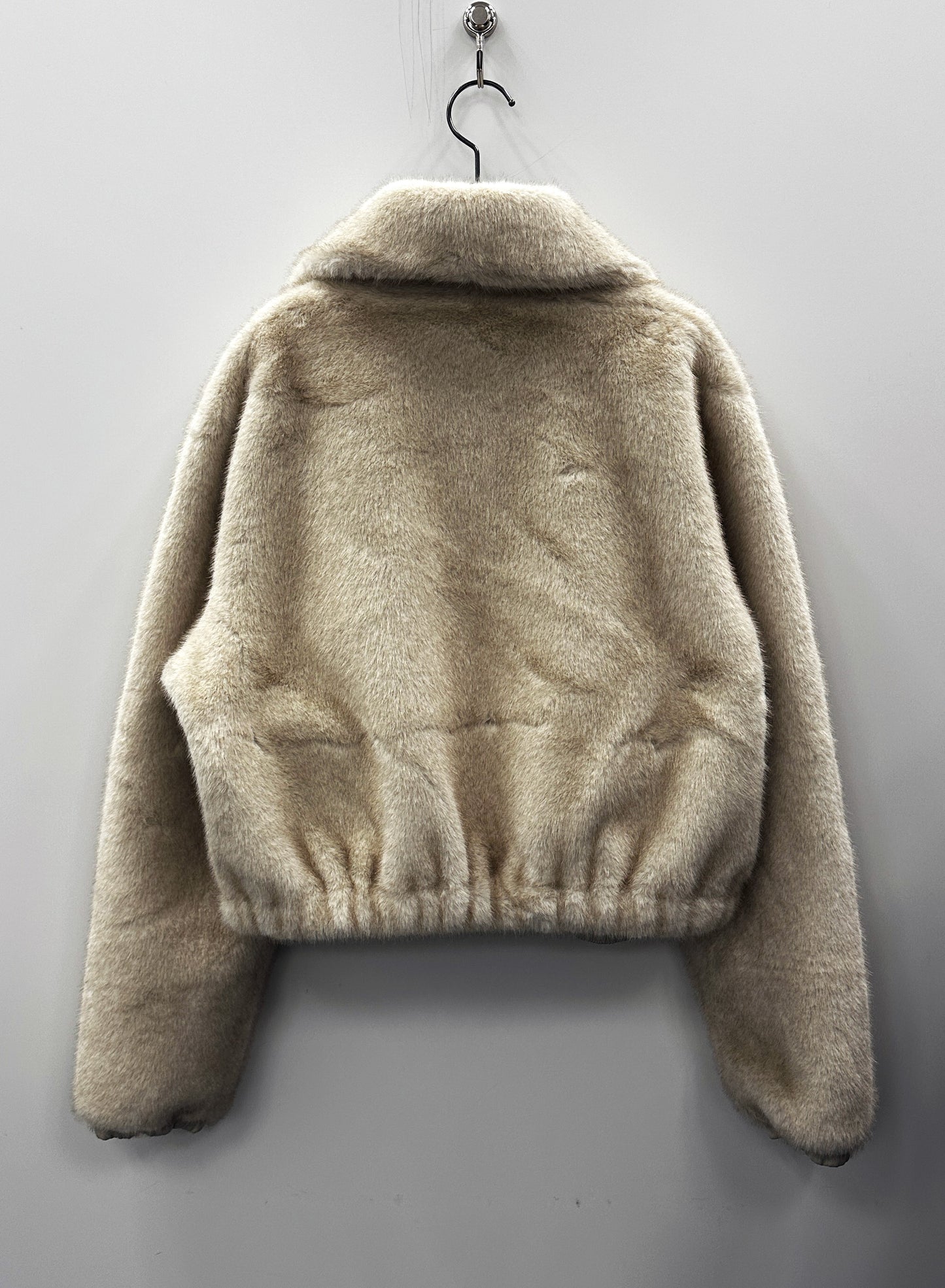 23-5537【SELEXION】フェイクミンクファー×レザーリバーシブルブルゾン