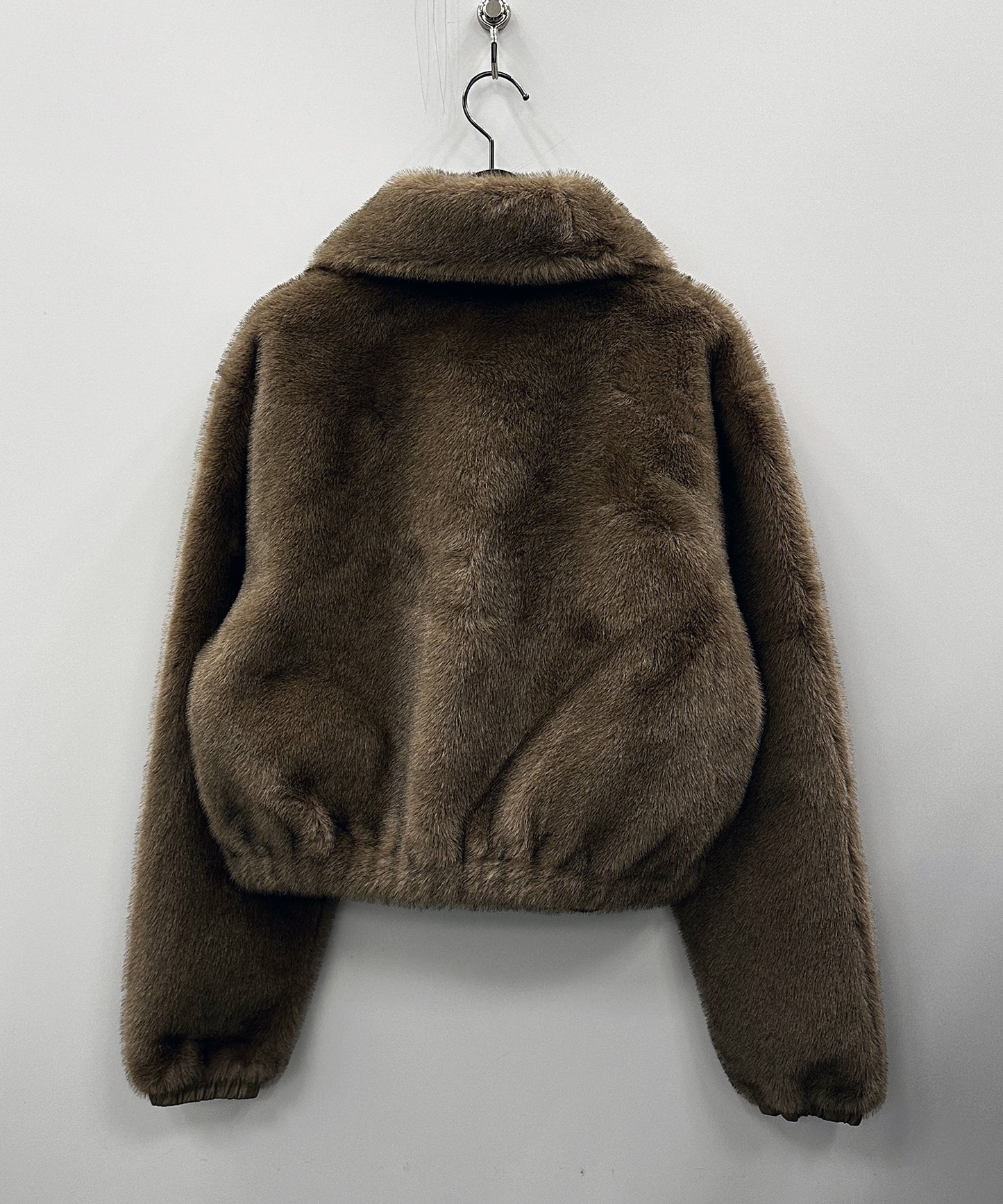 23-5537【SELEXION】フェイクミンクファー×レザーリバーシブルブルゾン