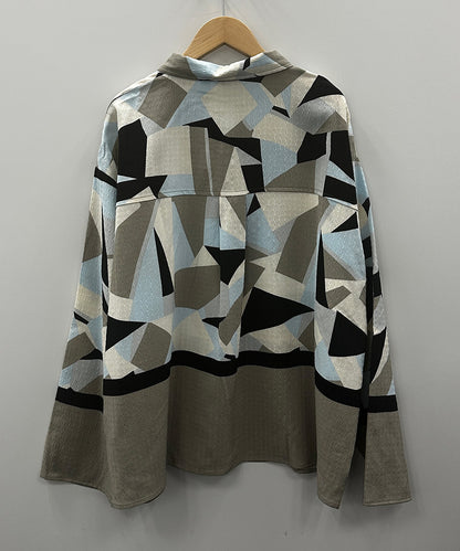 01-6710 b.young [リミサロ]ジオメトリックプリントシャツ