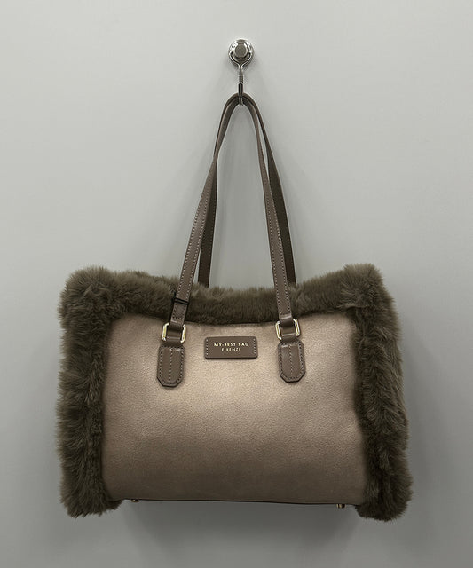 83-3268 MY BEST BAG [リミサロ]Synthetic Shearling leather リバーシブルトートバッグ