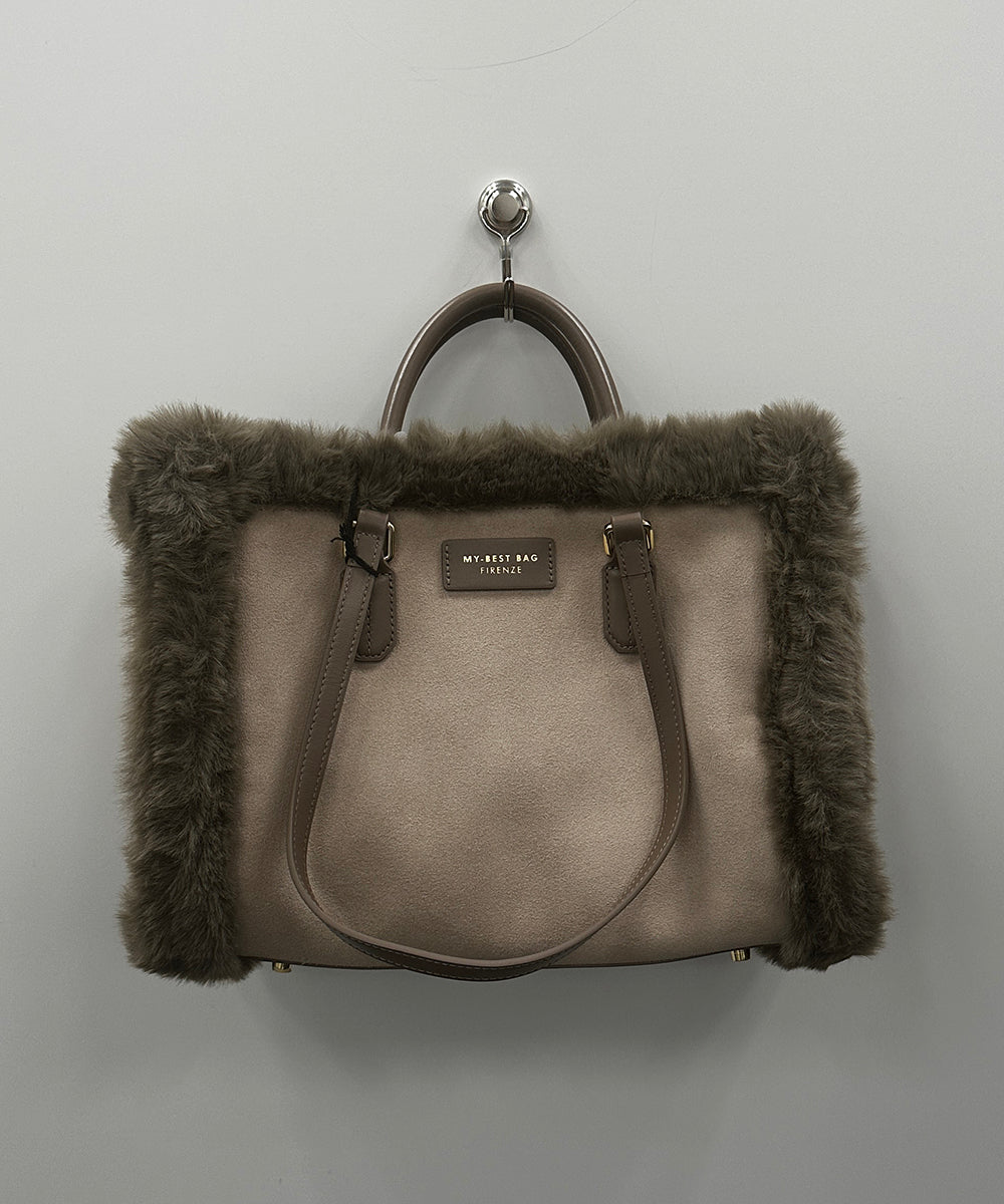 83-3268 MY BEST BAG [リミサロ]Synthetic Shearling leather リバーシブルトートバッグ