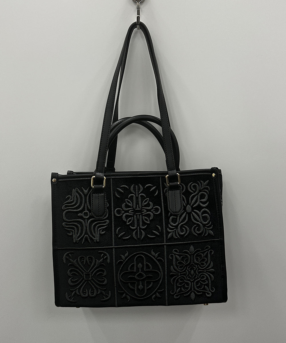 83-3265 MY BEST BAG [リミサロ]アラベスク柄ベルベットバッグ