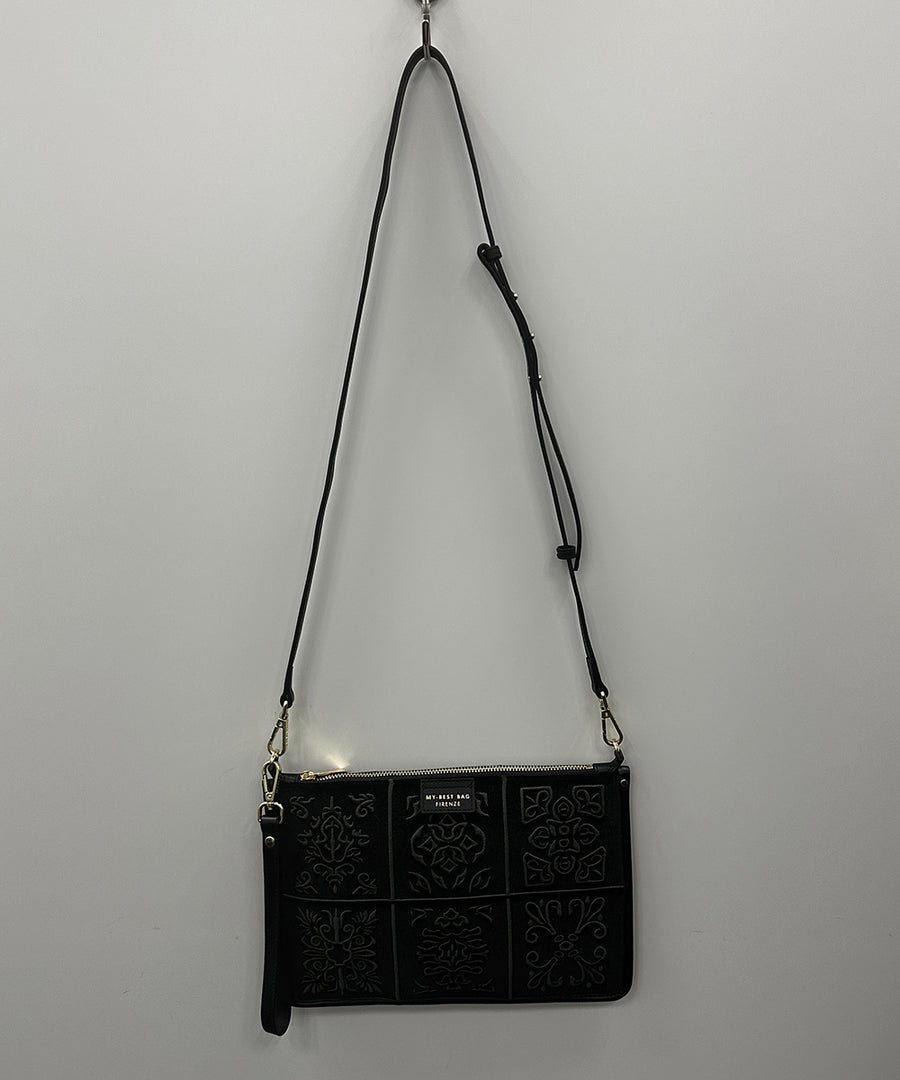 MY BEST BAG アラベスク柄ベルベットポシェット