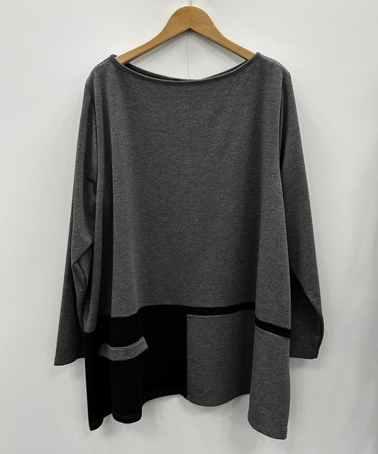 61-2625 21号(6L～) SOPHIA CURVY 【リミサロ】バイカラーカットソー