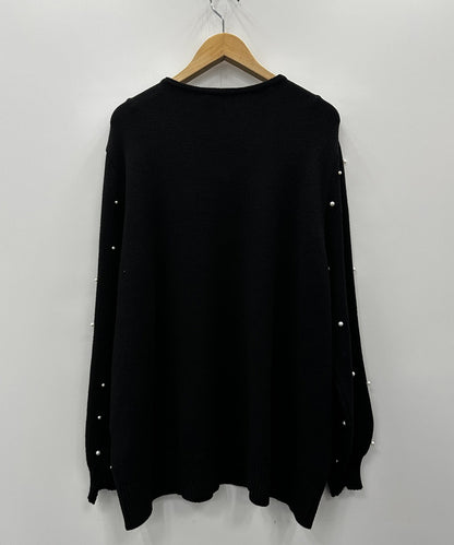 21号(6L～) SOPHIA CURVY パールドットVネックニット