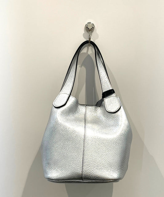 83-6411【RIPANI】【周年】メタリックレザー3WAY BAG