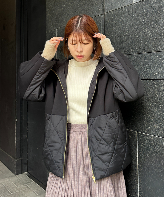 【INNOWAVE】【R】ダンボール×キルティング異素材コンビブルゾン