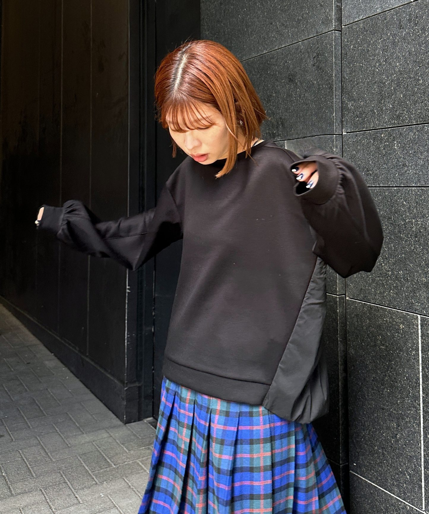 【FONT LAB】バックバルーンドッキングカットソー