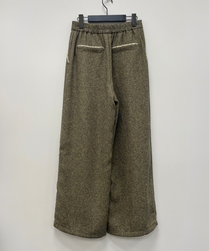 【FONT LAB】ツイードフリンジワイドパンツ