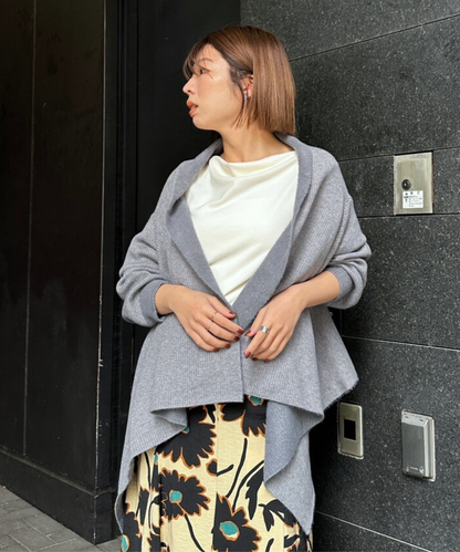 【FONT LAB】ダブルフェイスストールカーディガン