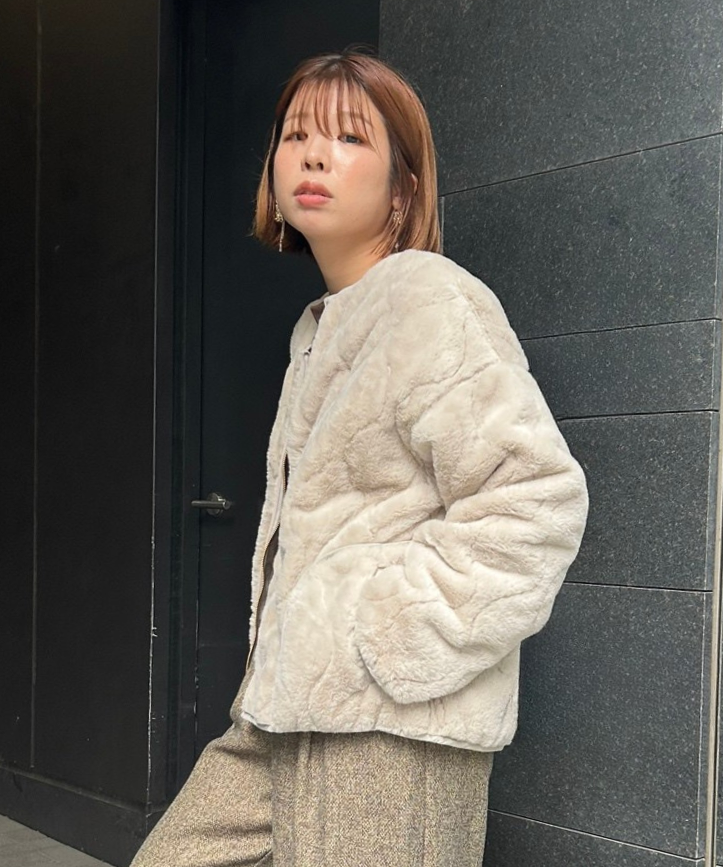 【FONT LAB】オニオンキルティングリバーシブルブルゾン