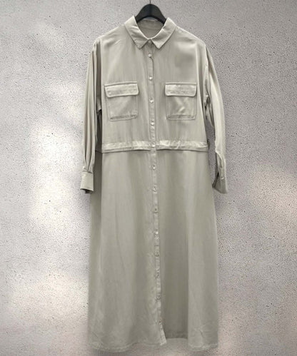 【JETSET SOLO PLUS】ウエストドロストシャツワンピース