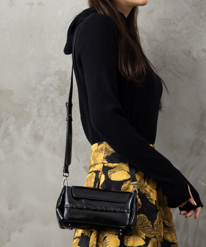 83-6394【LOLA CASADEMUNT 】サイドブレイドクロスボディBAG