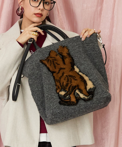 83-6385【TERESA CAMBI】アニマルデザイントートBAG