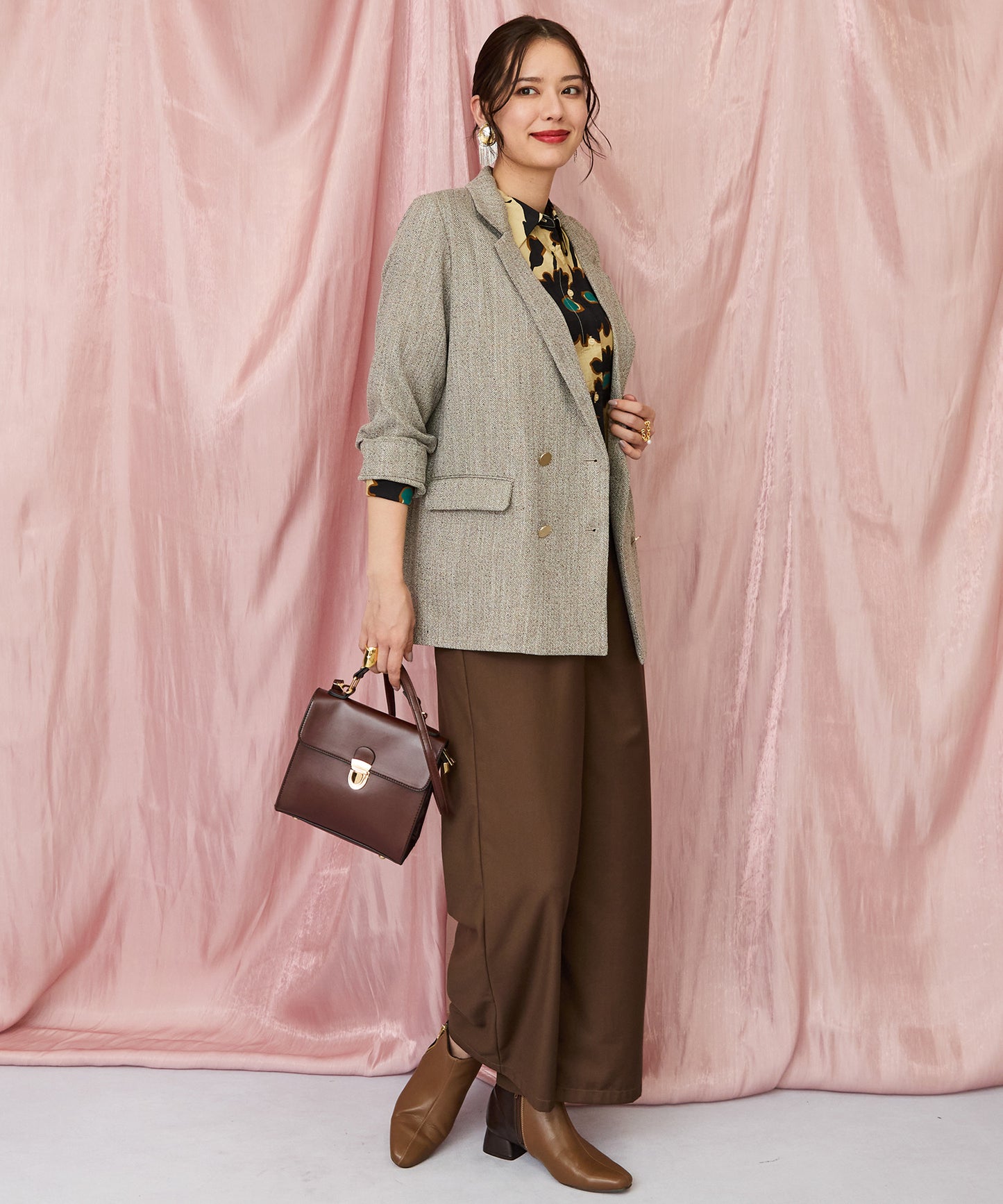 20-1182【JETSET SOLO PLUS】へリンボーンWブレストジャケット