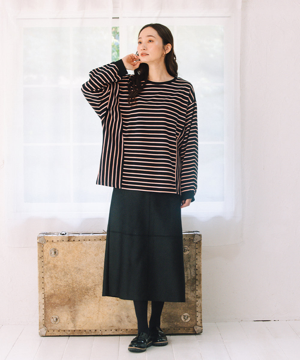 FONTLAB サイドスイッチボーダーカットソー