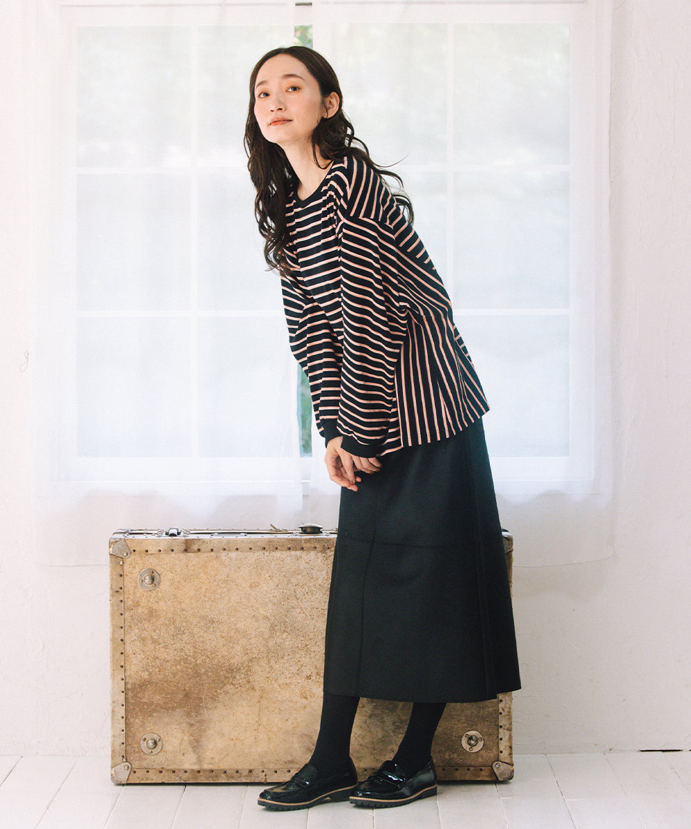 大きいサイズ レディース トップス プルオーバー ボーダー