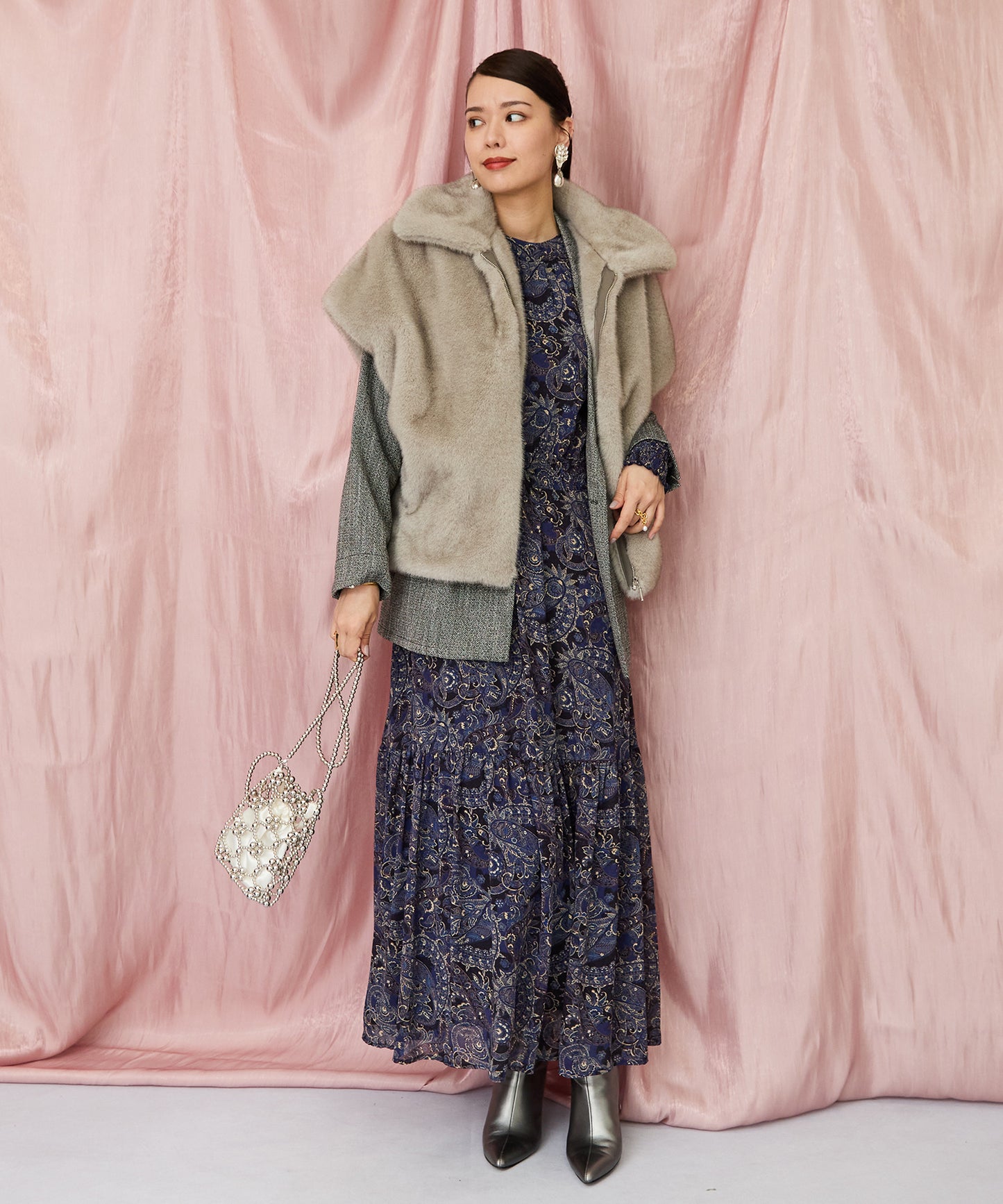 20-1182【JETSET SOLO PLUS】へリンボーンWブレストジャケット